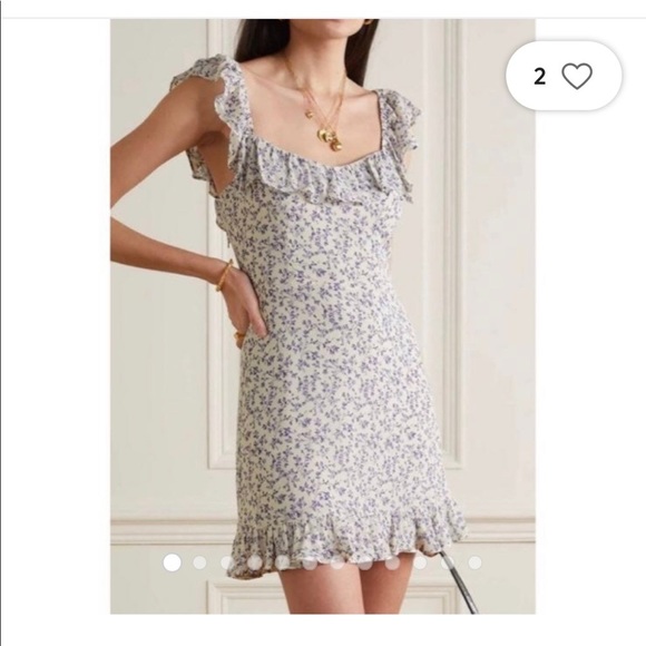 Reformation Dresses & Skirts - Reformation Size 10 Ivory & Blue Dress